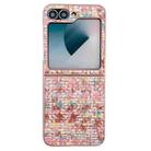 For Samsung Galaxy Z Flip6 Illusory Color Weaving Texture Phone Case(Pink) - 1