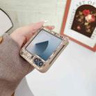 For Samsung Galaxy Z Flip6 Illusory Color Weaving Texture Phone Case(Pink) - 3