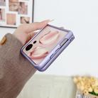 For Honor Magic V Flip Illusory Color Weaving Texture Phone Case(Brown) - 3