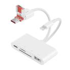 NK-108TL Pro USB-C / Type-C, 8 Pin, USB to USB-C / Type-C, USB, TF, SD Card Multi-function Card Reader Adapter(White) - 1