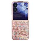 For Xiaomi Mix Flip Illusory Color Weaving Texture Phone Case(Pink) - 1