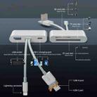 NK-1011TL Pro USB-C / Type-C, 8 Pin, USB to USB-C / Type-C, USB, CF, TF, SD Card Slot Card Reader Adapter(White) - 3