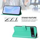 For Google Pixel 7 Pro Skin Feel Solid Color Leather Phone Case with Lanyard(Green) - 3