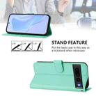 For Google Pixel 7 Pro Skin Feel Solid Color Leather Phone Case with Lanyard(Mint Green) - 3