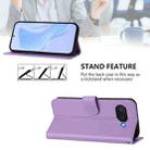 For Google Pixel 9a Skin Feel Solid Color Leather Phone Case with Lanyard(Lavender Purple) - 3