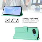 For Google Pixel 9a Skin Feel Solid Color Leather Phone Case with Lanyard(Mint Green) - 3