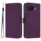 For Google Pixel 9a Skin Feel Solid Color Leather Phone Case with Lanyard(Violet) - 2