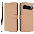 For Google Pixel 10 Pro XL Skin Feel Solid Color Leather Phone Case with Lanyard(Nude) - 2