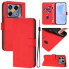 Infinix GT 20 Pro 5G Skin Feel Solid Color Leather Phone Case with Lanyard(Red) - 1
