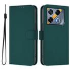 Infinix GT 20 Pro 5G Skin Feel Solid Color Leather Phone Case with Lanyard(Dark Green) - 2