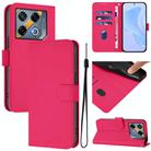 Infinix GT 20 Pro 5G Skin Feel Solid Color Leather Phone Case with Lanyard(Rose Red) - 1
