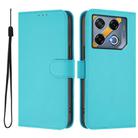 Infinix GT 20 Pro 5G Skin Feel Solid Color Leather Phone Case with Lanyard(Lake Blue) - 2