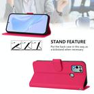 For Infinix Hot 10 Play Skin Feel Solid Color Leather Phone Case with Lanyard(Rose Red) - 3
