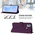 For Infinix Hot 10 Play Skin Feel Solid Color Leather Phone Case with Lanyard(Violet) - 3