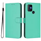 For Infinix Hot 10 Skin Feel Solid Color Leather Phone Case with Lanyard(Green) - 2