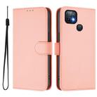 For Infinix Hot 10i Skin Feel Solid Color Leather Phone Case with Lanyard(Pink) - 2