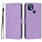 For Infinix Hot 10i Skin Feel Solid Color Leather Phone Case with Lanyard(Lavender Purple) - 2