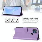 For Infinix Hot 10i Skin Feel Solid Color Leather Phone Case with Lanyard(Lavender Purple) - 3