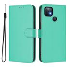 For Infinix Hot 10i Skin Feel Solid Color Leather Phone Case with Lanyard(Green) - 2