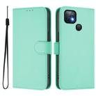 For Infinix Hot 10i Skin Feel Solid Color Leather Phone Case with Lanyard(Mint Green) - 2