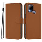 For Infinix Hot 10T / Hot 10s Skin Feel Solid Color Leather Phone Case with Lanyard(Brown) - 2