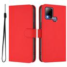 For Infinix Hot 10T / Hot 10s Skin Feel Solid Color Leather Phone Case with Lanyard(Red) - 2