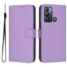 For Infinix Hot 12i / 20i Skin Feel Solid Color Leather Phone Case with Lanyard(Lavender Purple) - 2