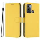 For Infinix Hot 12i / 20i Skin Feel Solid Color Leather Phone Case with Lanyard(Lemon Yellow) - 2