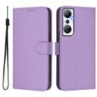 For Infinix Hot 20 4G Skin Feel Solid Color Leather Phone Case with Lanyard(Lavender Purple) - 2