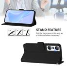 For Infinix Hot 20 4G Skin Feel Solid Color Leather Phone Case with Lanyard(Black) - 3