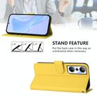 For Infinix Hot 20 4G Skin Feel Solid Color Leather Phone Case with Lanyard(Lemon Yellow) - 3