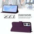 For Infinix Hot 20 4G Skin Feel Solid Color Leather Phone Case with Lanyard(Violet) - 3