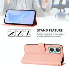 For Infinix Hot 20 5G Skin Feel Solid Color Leather Phone Case with Lanyard(Pink) - 3