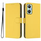 For Infinix Hot 20 5G Skin Feel Solid Color Leather Phone Case with Lanyard(Lemon Yellow) - 2