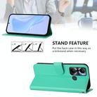 For Infinix Hot 20 Play Skin Feel Solid Color Leather Phone Case with Lanyard(Green) - 3