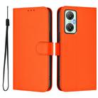 For Infinix Hot 20S Skin Feel Solid Color Leather Phone Case with Lanyard(Orange) - 2