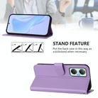For Infinix Hot 20S Skin Feel Solid Color Leather Phone Case with Lanyard(Lavender Purple) - 3