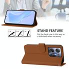 For Infinix Hot 30 5G Skin Feel Solid Color Leather Phone Case with Lanyard(Brown) - 3