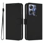 For Infinix Hot 30 5G Skin Feel Solid Color Leather Phone Case with Lanyard(Black) - 2