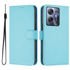 For Infinix Hot 30 5G Skin Feel Solid Color Leather Phone Case with Lanyard(Sky Blue) - 2
