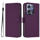 For Infinix Hot 30 5G Skin Feel Solid Color Leather Phone Case with Lanyard(Violet) - 2