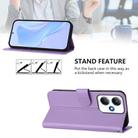 For Infinix Hot 30 Play NFC 4G Skin Feel Solid Color Leather Phone Case with Lanyard(Lavender Purple) - 3