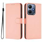 For Infinix Hot 30i Skin Feel Solid Color Leather Phone Case with Lanyard(Pink) - 2