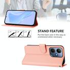 For Infinix Hot 30i Skin Feel Solid Color Leather Phone Case with Lanyard(Pink) - 3