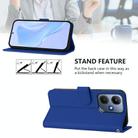 For Infinix Hot 30i Skin Feel Solid Color Leather Phone Case with Lanyard(Dark Blue) - 3