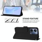 For Infinix Hot 30i Skin Feel Solid Color Leather Phone Case with Lanyard(Black) - 3