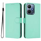 For Infinix Hot 30i Skin Feel Solid Color Leather Phone Case with Lanyard(Mint Green) - 2