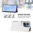 For Infinix Hot 30i Skin Feel Solid Color Leather Phone Case with Lanyard(White) - 3