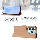 For Infinix Hot 40 4G Skin Feel Solid Color Leather Phone Case with Lanyard(Nude) - 3