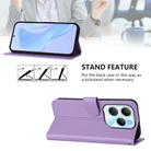For Infinix Hot 40 4G Skin Feel Solid Color Leather Phone Case with Lanyard(Lavender Purple) - 3